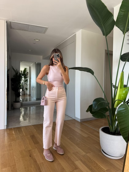 Roxy Kesik Paça Jean - Pembe