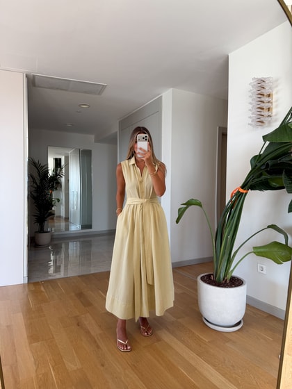 Wendy Gömlek Elbise - Sarı