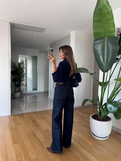 Zr Zincir Detaylı Bol Paça Jean