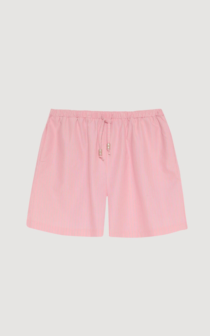 ÇİZGİ DETAYLI PEMBE ŞORT