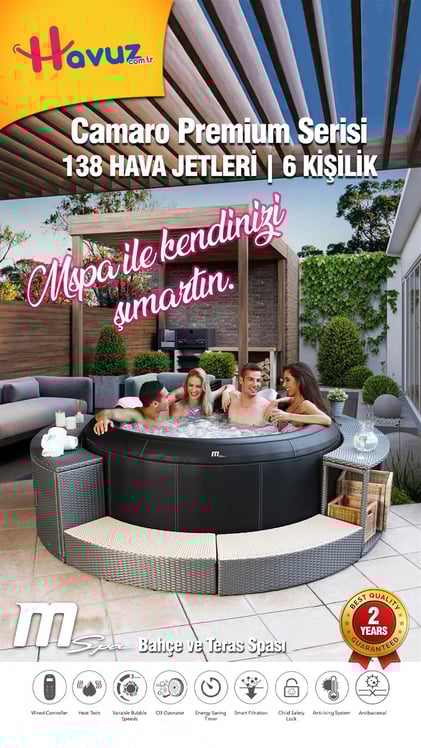 SaunaMSPASpa Jakuzi Camaro Havuz P-CA069 6 Kişilik / havuz.com.tr