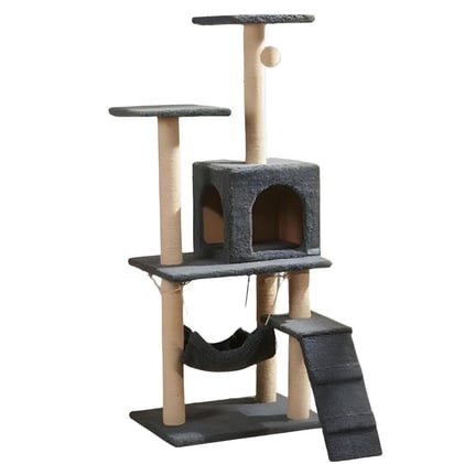 Reyo Pet Hamaklı Yuvalı Lüx Kedi Tırmalama Oyun Evi