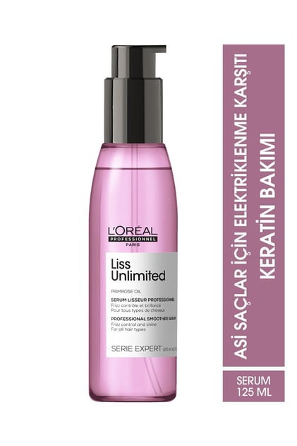 Serie Expert Liss Unlimited Elektriklenme karşıtı (ve yoğun yumuşaklık veren) Yağ 125 ml