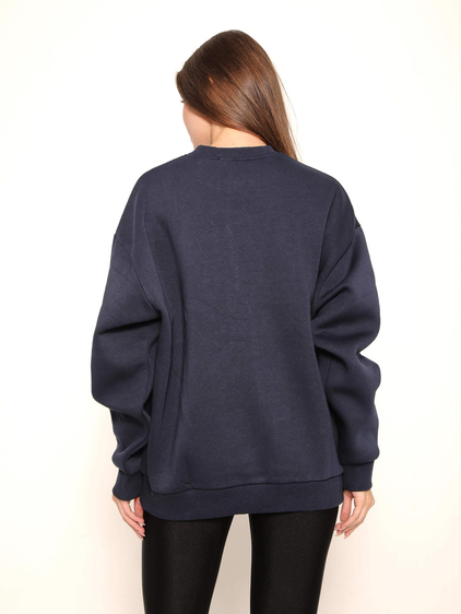 Ayıcık Nakışlı Sweatshirt 36910 Lacivert