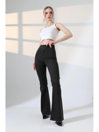Beli Dikiş Detaylı Pantolon 7021 Kahve
