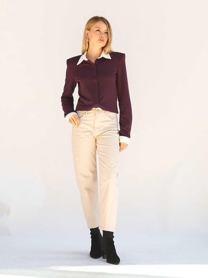 Düz Paça Gabardin Pantolon 031723 Gri