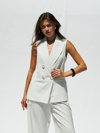 Fleto Cepli Yelek 120685 Ekru