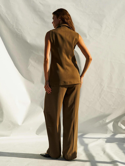 Fleto Cepli Yelek 120685 Kahve