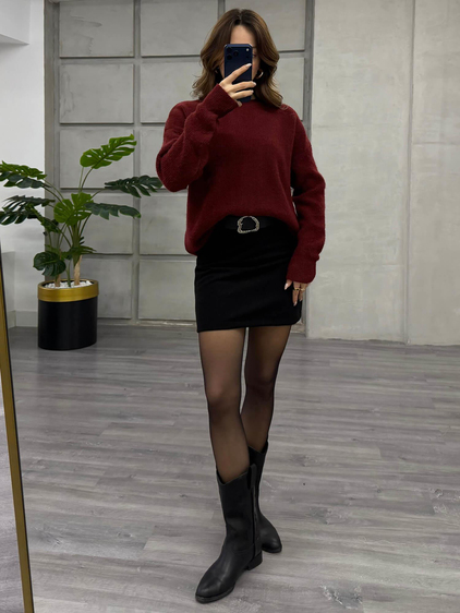 Oslo Yaka Kazak 7727 Bordo