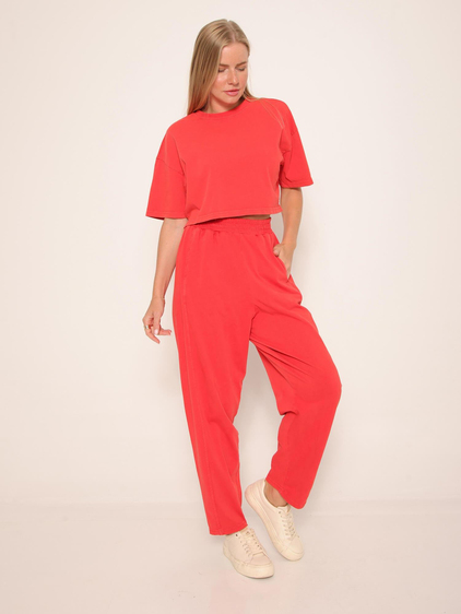 Tişörtlü Eşofman Takımı Nar Çiçeği