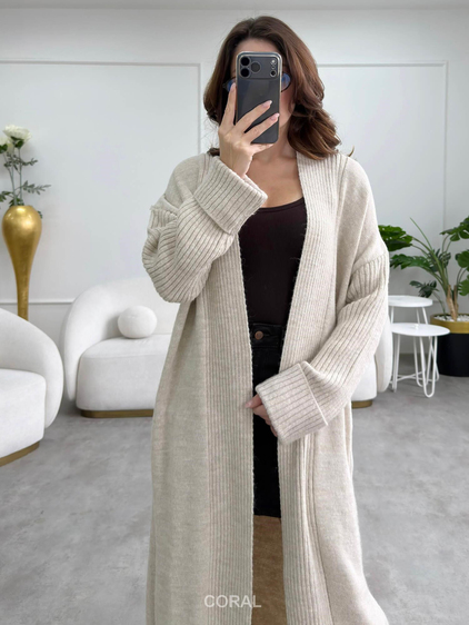 Yırtmaçlı Hırka 92573 Taş