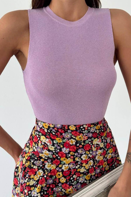 Selanik Kısa Atlet Lila-Coral