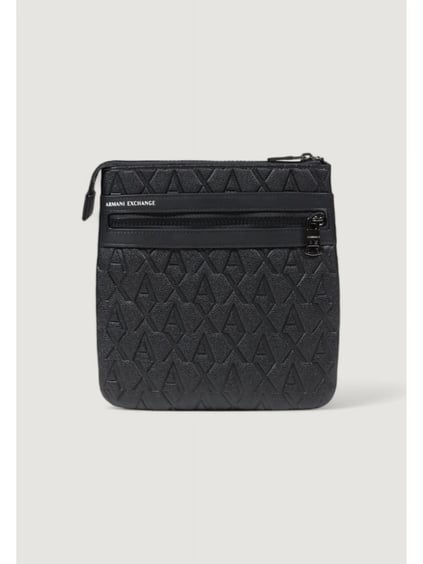 ARMANI EXCHANGE Armani Exchange Erkek Ayarlanabilir Omuz Askılı Dokulu AX Logolu Fermuarlı Siyah Omuz Çantası XM000579 AF12133-UC001