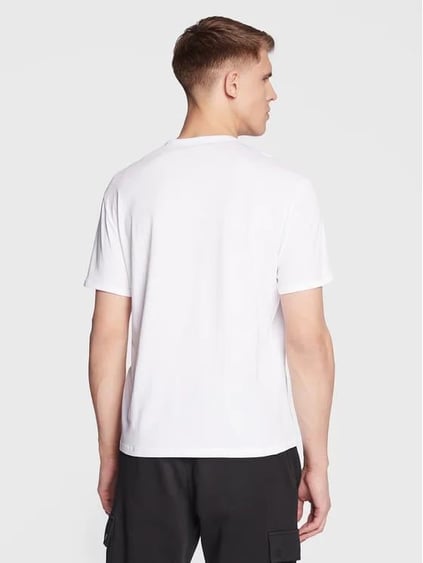 ARMANI EXCHANGE Armani Exchange Erkek Kısa Kollu Bisiklet Yaka AX Yaz ve Gölge Desenli Beyaz T-Shirt 8NZT76 Z8H4Z-1100