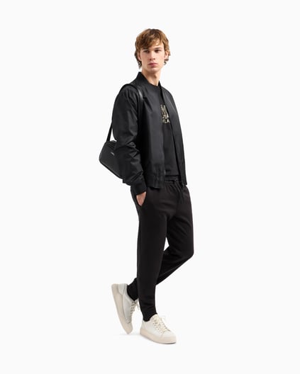ARMANI EXCHANGE Armani Exchange Erkek Kısa Kol Bisiklet Yaka ARMANİ Büyük Yazı Detay Pamuklu Siyah T-Shirt XM000326 AF10364-UC001