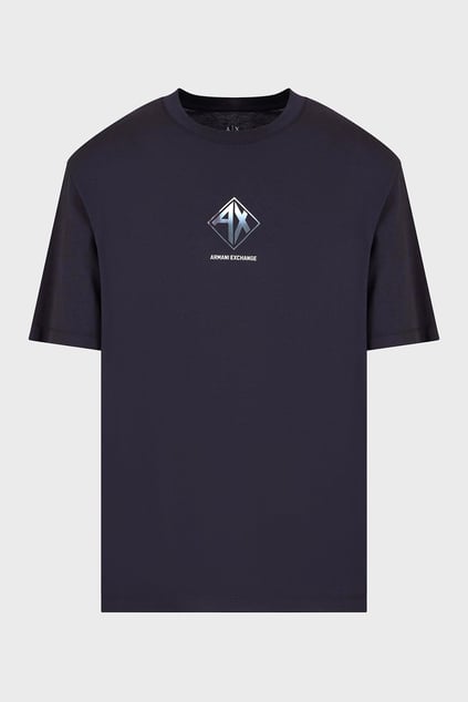 ARMANI EXCHANGE Armani Exchange Erkek Regular Fit Yuvarlak Yaka %100 Pamuklu Logo Baskılı Kısa Kollu Lacivert T-Shirt XM000276 AF12308-UB101