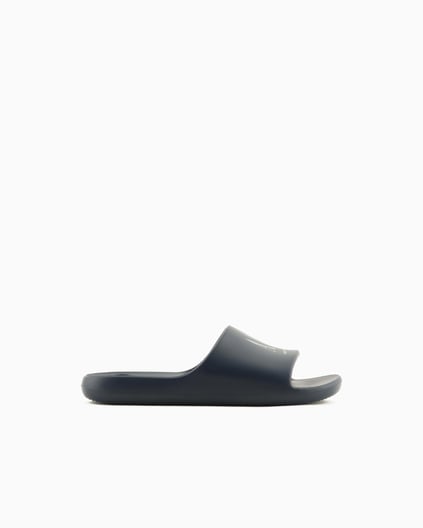 ARMANI EXCHANGE Armani Exchange Erkek Rahat Düz Taban AX Logolu Lacivert Terlik XUP012 XV675-K487