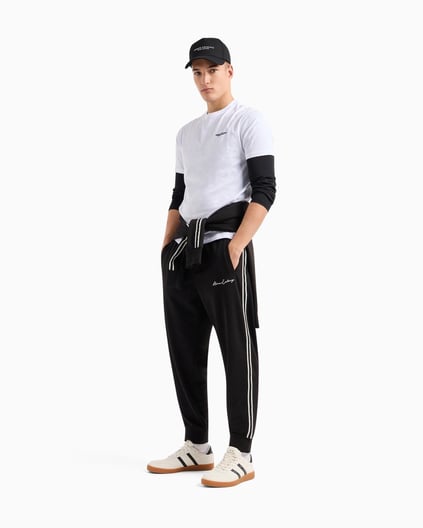 ARMANI EXCHANGE Armani Exchange Erkek Kısa Kol AX Yazı Desen Pamuklu Bisiklet Yaka Beyaz T-Shirt 8NZT91 Z8H4Z-1100