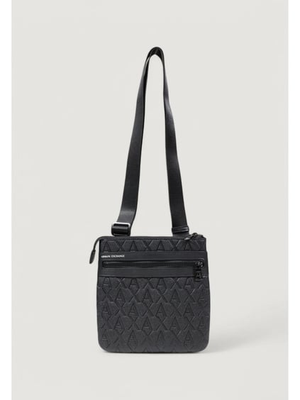 ARMANI EXCHANGE Armani Exchange Erkek Ayarlanabilir Omuz Askılı Dokulu AX Logolu Fermuarlı Siyah Omuz Çantası XM000579 AF12133-UC001