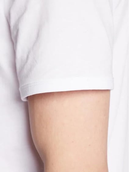 ARMANI EXCHANGE Armani Exchange Erkek Kısa Kollu Bisiklet Yaka AX Yaz ve Gölge Desenli Beyaz T-Shirt 8NZT76 Z8H4Z-1100