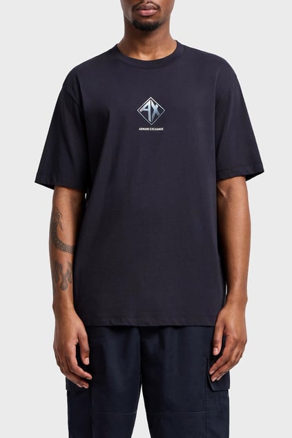 ARMANI EXCHANGE Armani Exchange Erkek Regular Fit Yuvarlak Yaka %100 Pamuklu Logo Baskılı Kısa Kollu Lacivert T-Shirt XM000276 AF12308-UB101