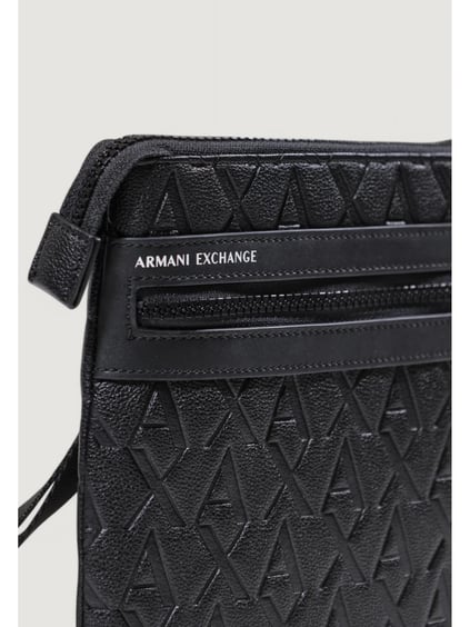 ARMANI EXCHANGE Armani Exchange Erkek Ayarlanabilir Omuz Askılı Dokulu AX Logolu Fermuarlı Siyah Omuz Çantası XM000579 AF12133-UC001