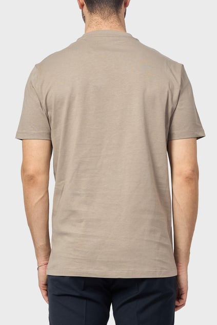 ARMANI EXCHANGE Armani Exchange Erkek Yumuşak Pamuklu Yuvarlak Yaka Regular Fit Kısa Kollu Bej T-Shirt XM000546 AF10361-U6167
