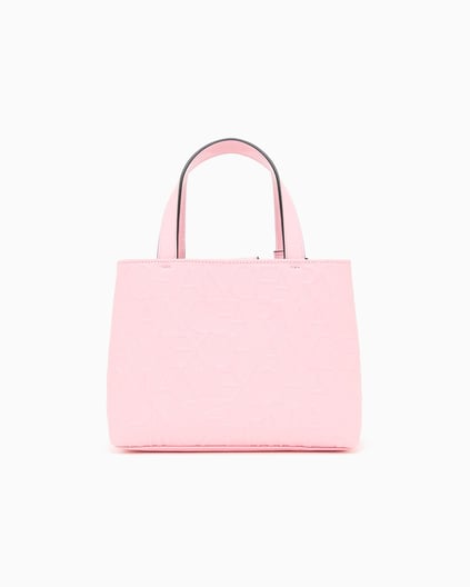 ARMANI EXCHANGE Armani Exchange Kadın Deri AX Yazı Desenli İç Bölmeli Kısa Ve Uzun Askılı Pembe Omuz Çantası 942647 CC794-U4176