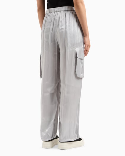 ARMANI EXCHANGE Armani Exchange Kadın Jogger Stil Bel Ve Paça Uçları Lastikli Yan Cep Gri Pantolon XW000139 AF10839-M8047
