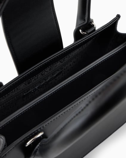 ARMANI EXCHANGE Armani Exchange Kadın Deri AX Yazı Detay Klasik Model İçi Geniş Siyah Omuz Çantası XW000306 AF12039-UC001