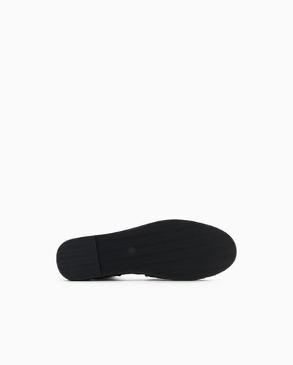 ARMANI EXCHANGE Armani Exchange Unısex Kontrsat Detaylı Bilek Bantlı Hasır Detaylı Taban Siyah Espadril XDS006 XV923-00002