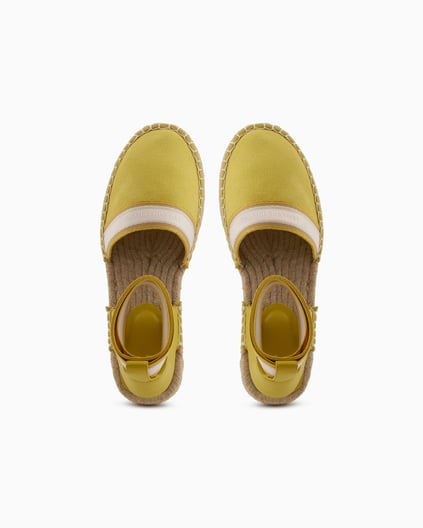 ARMANI EXCHANGE Armani Exchange Unısex Kontrsat Detaylı Bilek Bantlı Hasır Detaylı Taban Sarı Espadril XDS006 XV923-00527