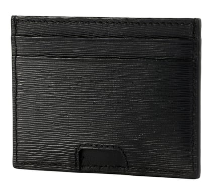 BOSS  BOSS Erkek %100 Deri Metalik Logo Kabartmalı Dikş Detaylı Siyah Kartlık 50548831-001