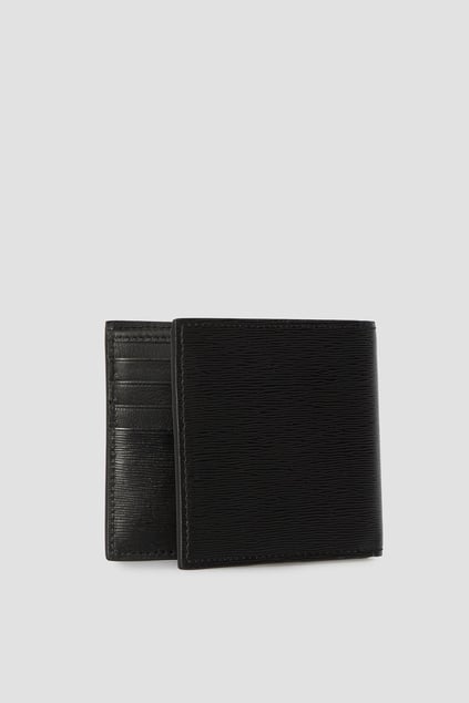 BOSS  BOSS Erkek %100 Dokulu Deri Dış Yüzey Ana Para Bölmeli Metalik Logolu Siyah Kartlık 50548824-001