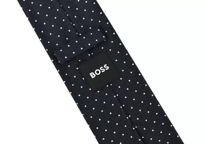 BOSS  BOSS Erkek %100 İpek Mikro Desenli Lacivert Kravat 50545600-404