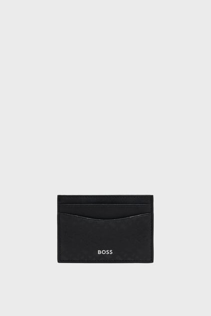 BOSS BOSS Erkek Ana Para Bölmeli Desenli Ekstra Bölmeli Siyah Kartlık 50542389-002