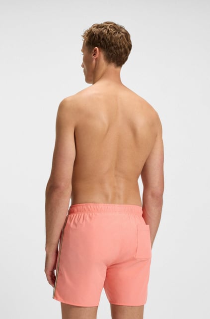 BOSS BOSS Erkek Beli Bağlamalı Cepli Astarlı Kısa Boy Kırmızı Mayo 50491594-671
