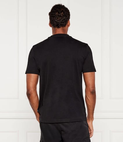 BOSS BOSS Erkek Boss Yazı Detay Bisiklet Yaka Kısa Kol Pamuklu Siyah T-Shirt 50543916-001