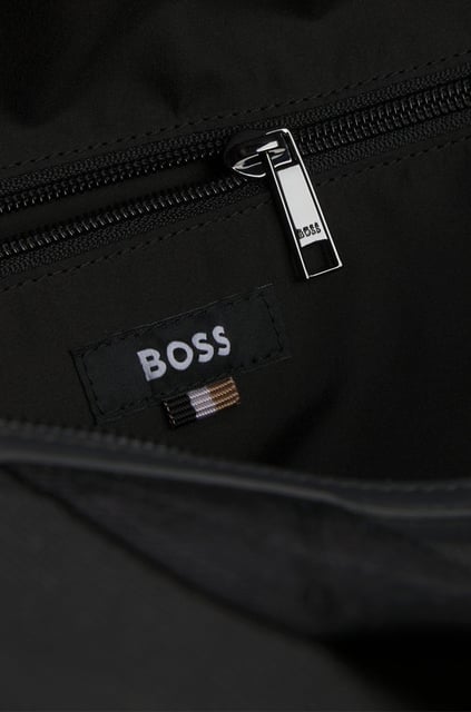 BOSS  BOSS Erkek Çıkarılabilir Askılı Metalik Gri Detaylı Siyah Çanta 50548308-001