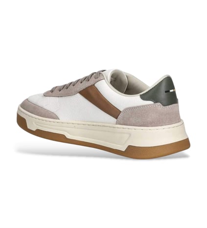 BOSS BOSS Erkek Doğal Deri ve Süet Karışımlı Düşük Bilekli Düz Taban Bej1 Sneaker 50548705-461