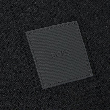 BOSS BOSS Erkek Düğmeli Uzun Kollu Hakim Yaka Siyah Kazak 50528782-001