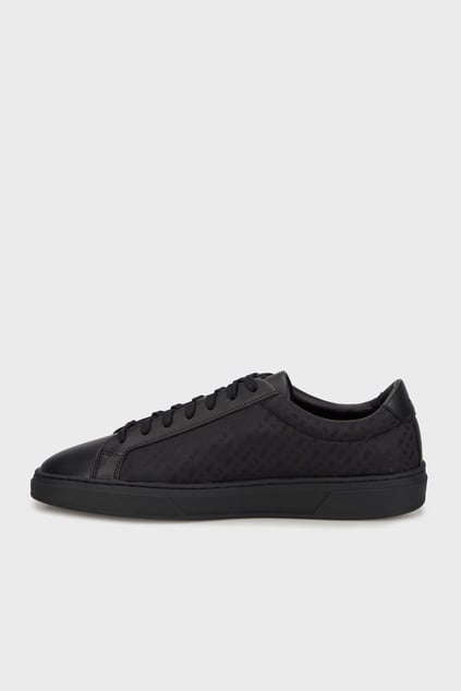 BOSS BOSS Erkek Düşük Bilekli Düz Taban Logo Baskılı Siyah Sneaker 50548699-005