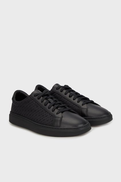 BOSS BOSS Erkek Düşük Bilekli Düz Taban Logo Baskılı Siyah Sneaker 50548699-005