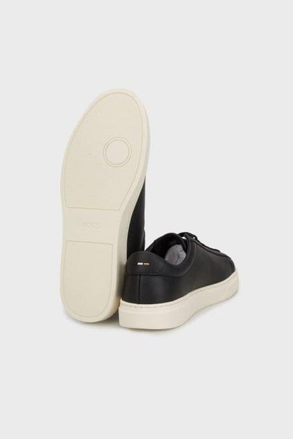 BOSS  BOSS Erkek Kauçuk Dış Tabanlı %100 Dana Derisi Siyah Sneaker 50548716-002