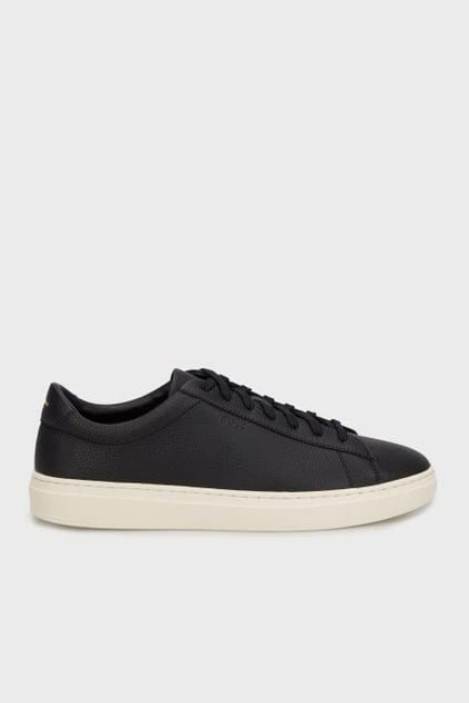 BOSS  BOSS Erkek Kauçuk Dış Tabanlı %100 Dana Derisi Siyah Sneaker 50548716-002