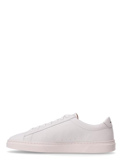 BOSS  BOSS Erkek Kauçuk Dış Tabanlı %100 Dana Derisi Beyaz Sneaker 50548716-102