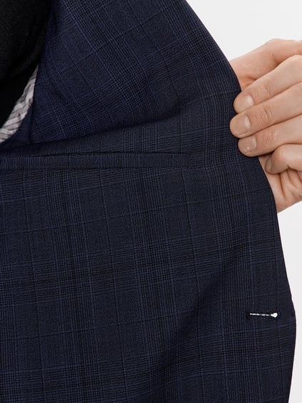 BOSS BOSS Erkek Kruvaze Yakalı Uzun Kollu Mini Boy Gece Şık Lacivert Takım Elbise 50509480-404