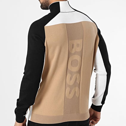 BOSS BOSS Erkek Marka Logo Detaylı Regular Fit Uzun Kollu Siyah Kazak 50528740-001