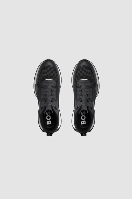 BOSS BOSS Erkek Marka Logolu Bağcıklı Kaydırmaz Tabanlı Günlük Antrasit Sneaker 50513195-060