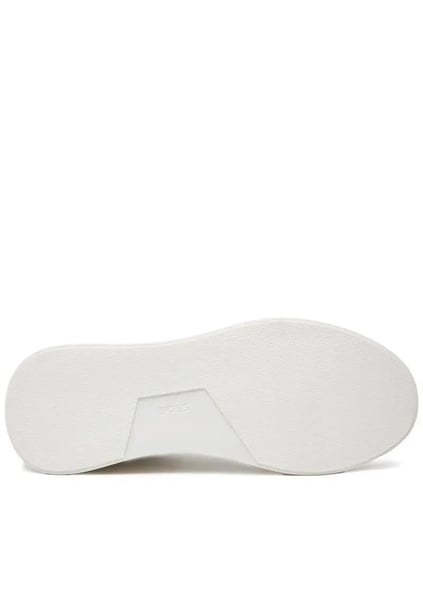 BOSS BOSS Erkek Marka Logolu Bağcıklı Kaydırmaz Tabanlı Günlük Beyaz Sneaker 50529543-100